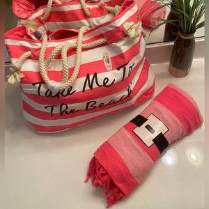 Victoria secret beach tote and blanket